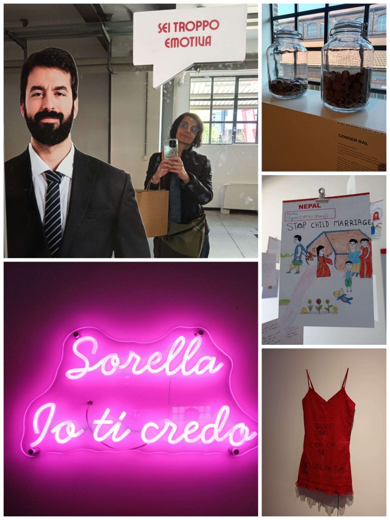 MUPA, il Museo del Patriarcato - collage di foto delle installazioni esposte